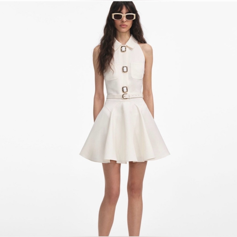 Self-Portrait White Mini Dress